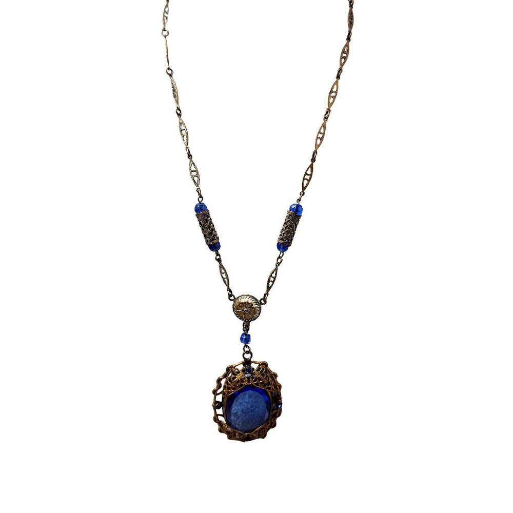 Antique Art Deco Pendant Necklace (A3134)
